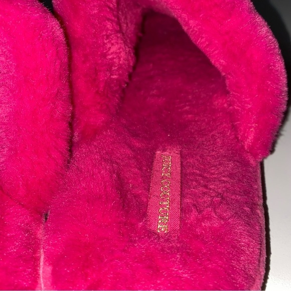 Juicy Couture Pink Fuzzy Bow Slippers New Out of Box Soft Plush House Shoes - Picture 4 of 6
